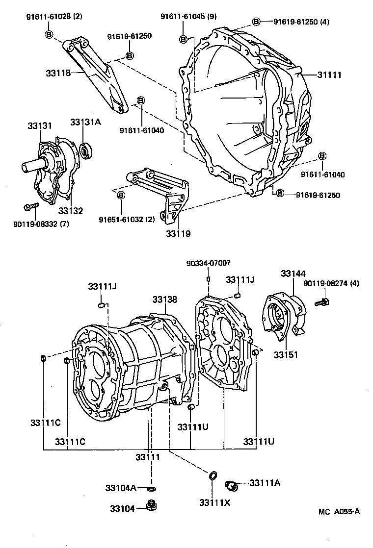  CROWN |  CLUTCH HOUSING TRANSMISSION CASE MTM