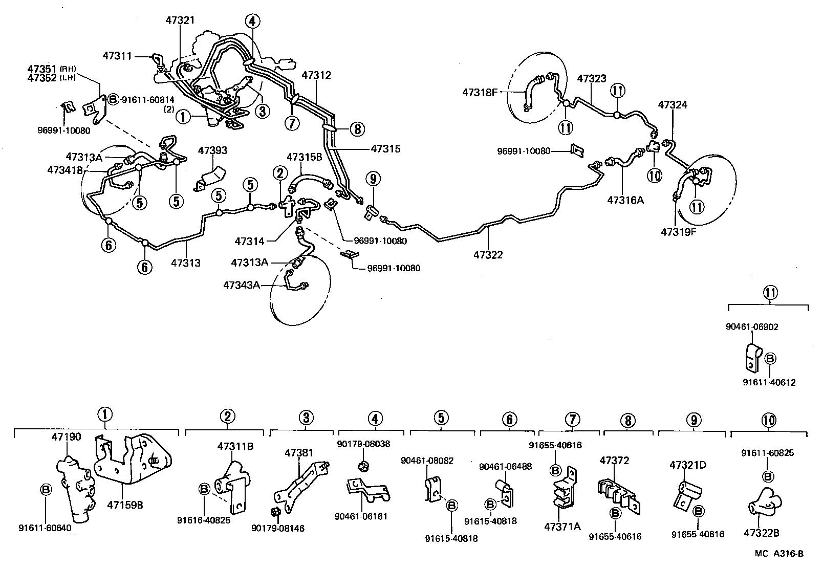  CROWN |  BRAKE TUBE CLAMP