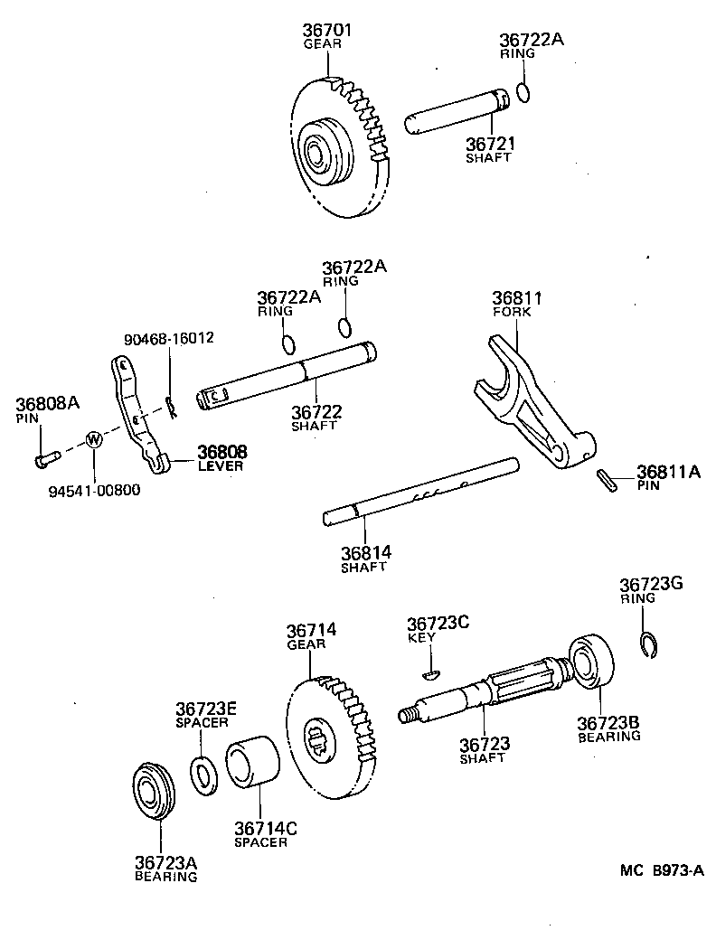  LAND CRUISER VAN |  POWER TAKE OFF CASE GEAR