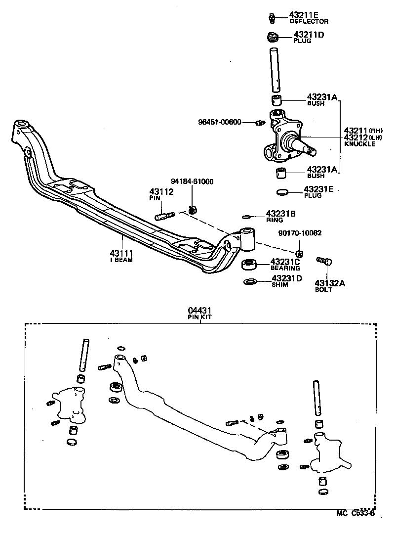  TOYOACE DYNA |  FRONT AXLE ARM STEERING KNUCKLE
