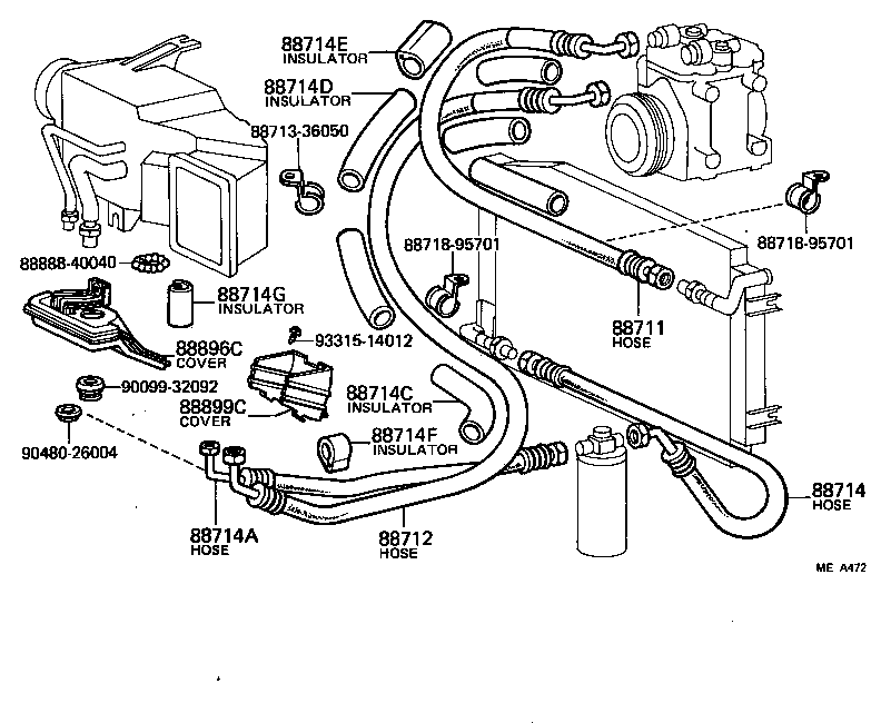  LITE TOWNACE TRUCK |  HEATING AIR CONDITIONING COOLER PIPING