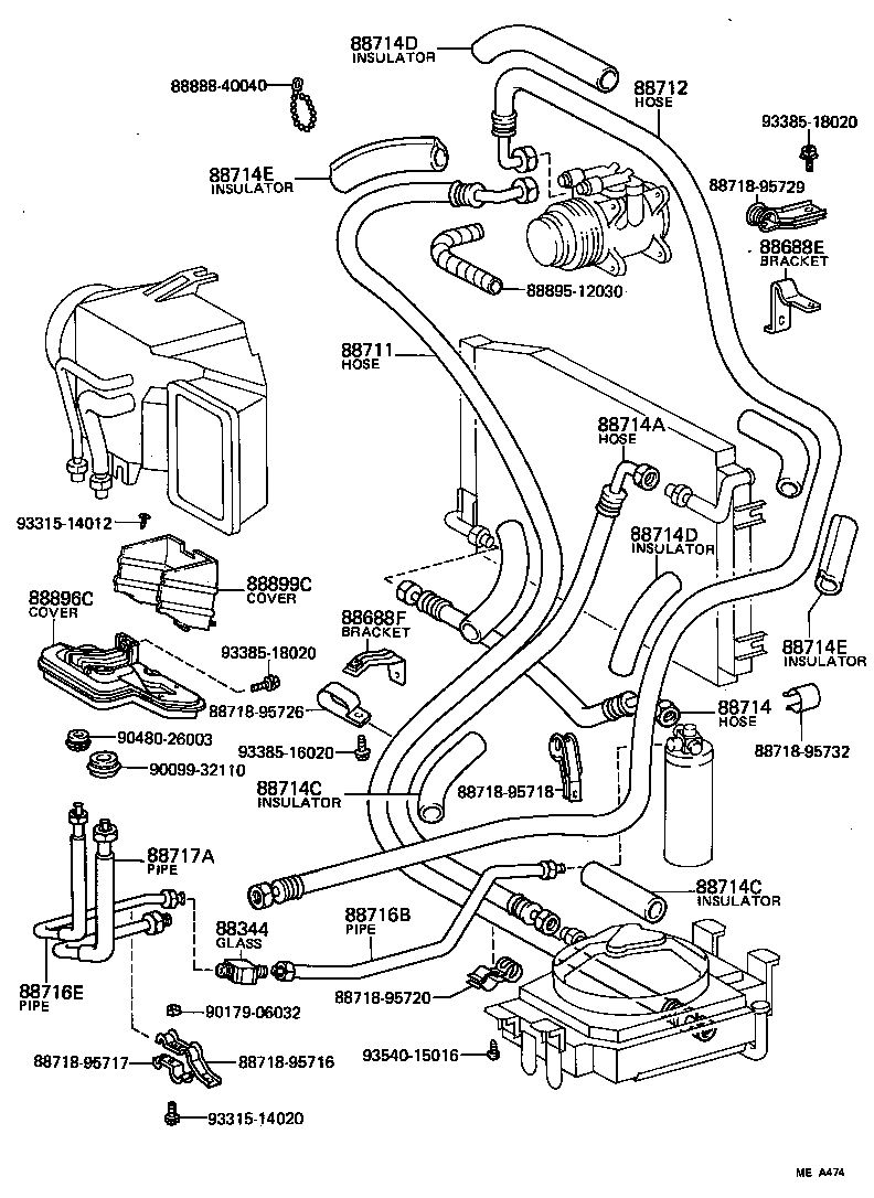  LITE TOWNACE TRUCK |  HEATING AIR CONDITIONING COOLER PIPING