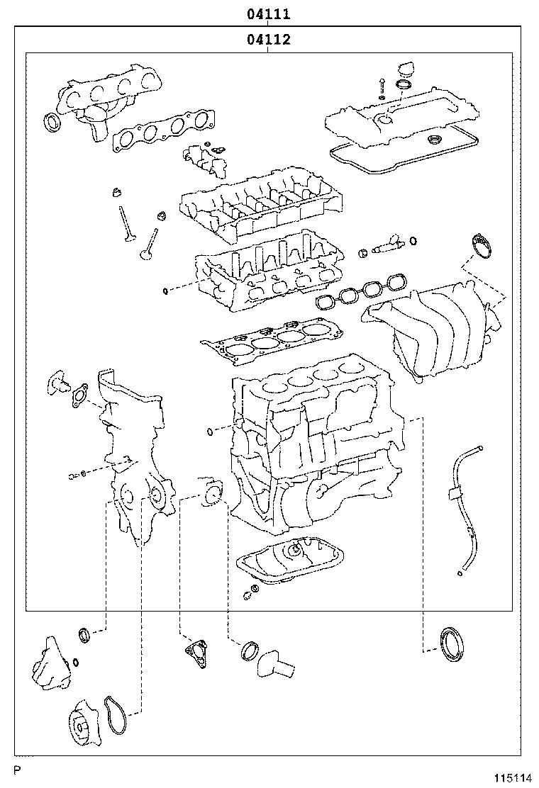  MATRIX |  ENGINE OVERHAUL GASKET KIT