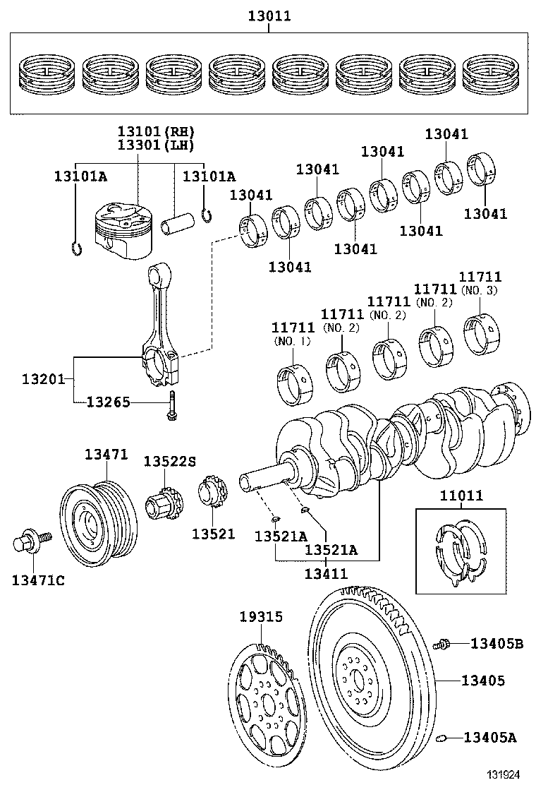  LS600HL |  CRANKSHAFT PISTON