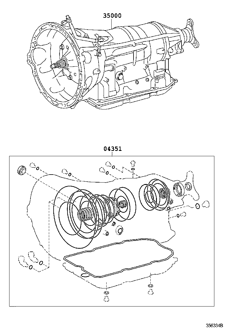  LS460 460L |  TRANSAXLE OR TRANSMISSION ASSY GASKET KIT ATM