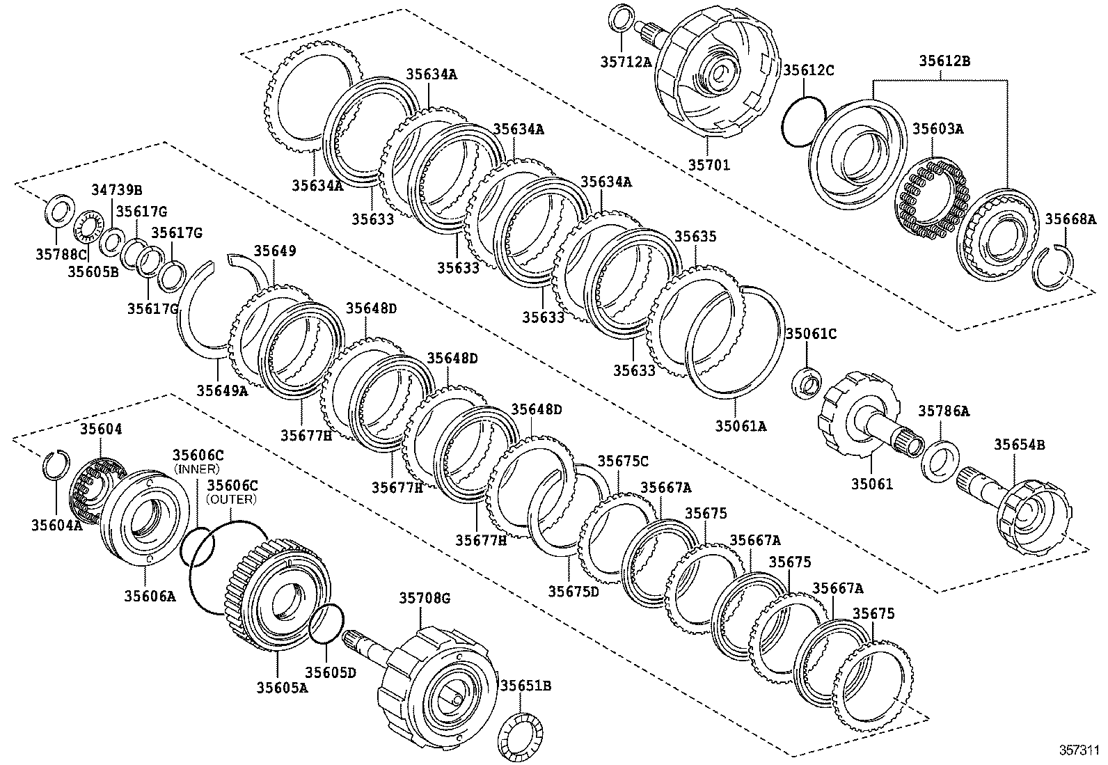  MATRIX |  BRAKE BAND MULTIPLE DISC CLUTCH ATM