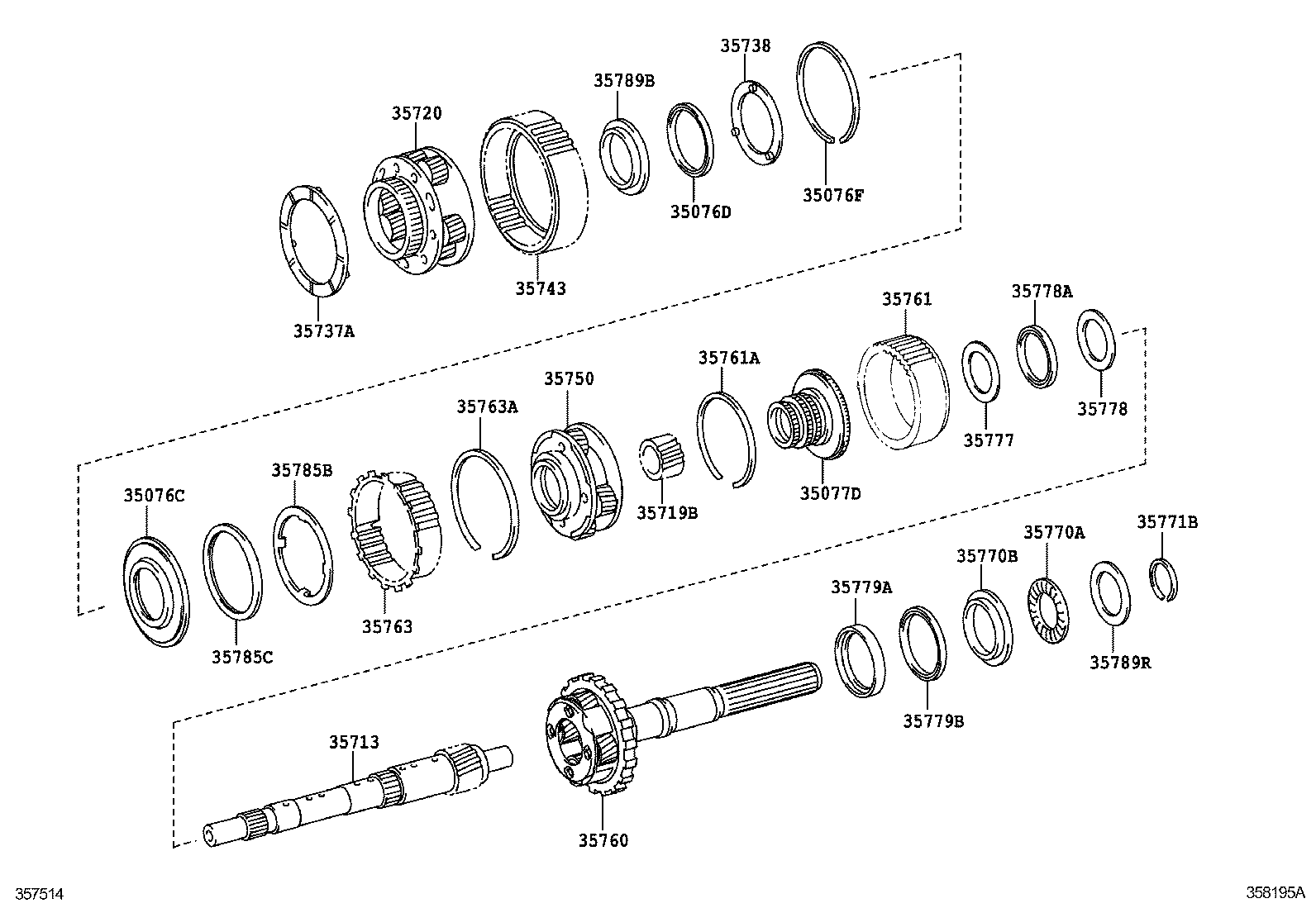  GS250 350 450H |  PLANETARY GEAR REVERSE PISTON COUNTER GEAR ATM