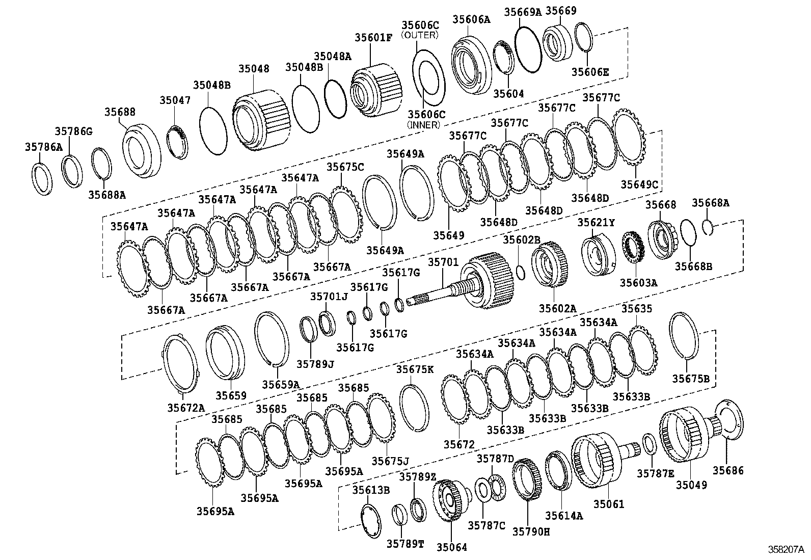  GS250 350 450H |  BRAKE BAND MULTIPLE DISC CLUTCH ATM