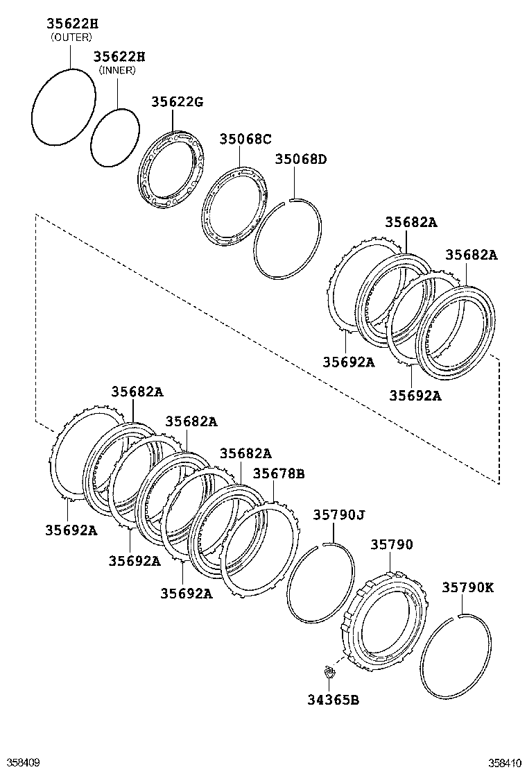  ES250 350 300H |  CENTER SUPPORT PLANETARY SUN GEAR ATM