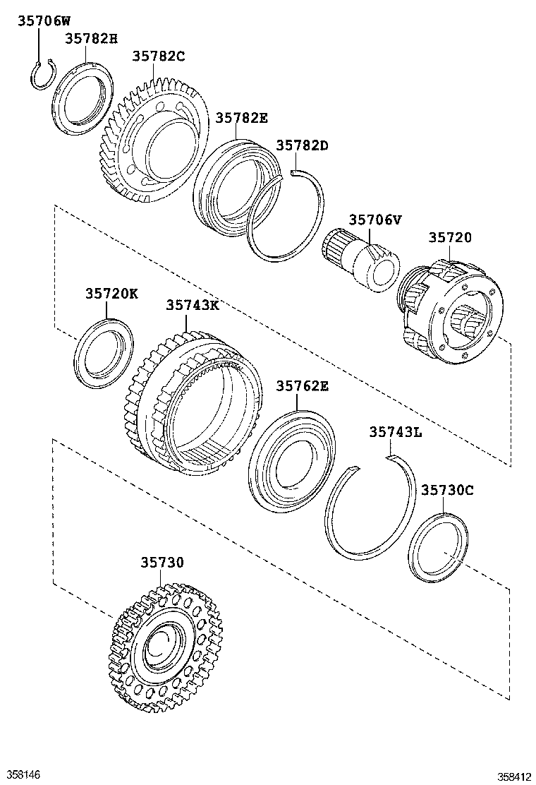  RAV4 JPP |  PLANETARY GEAR REVERSE PISTON COUNTER GEAR ATM