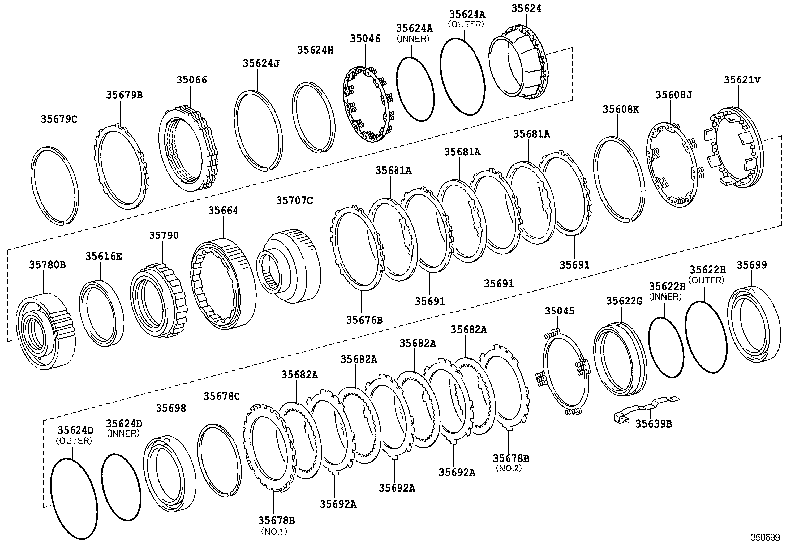  IS250 350 |  CENTER SUPPORT PLANETARY SUN GEAR ATM