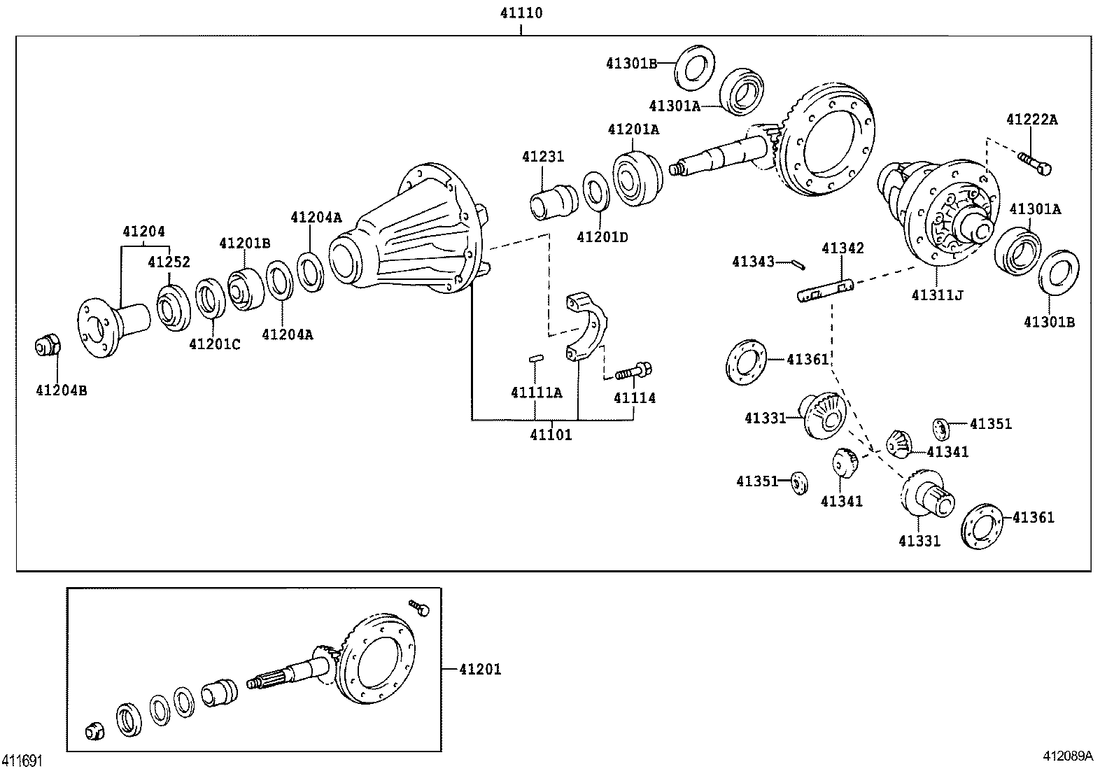  TACOMA |  REAR AXLE HOUSING DIFFERENTIAL