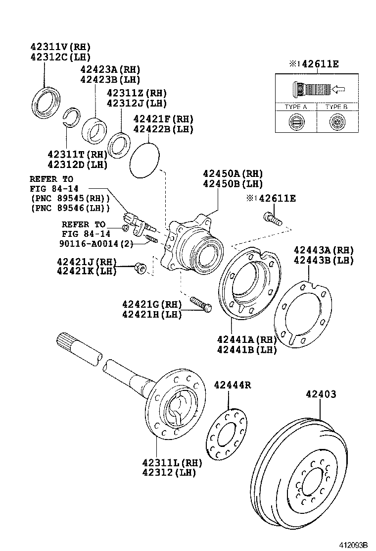  TACOMA |  REAR AXLE SHAFT HUB