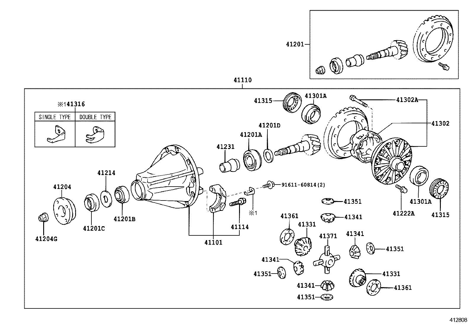  LX570 |  REAR AXLE HOUSING DIFFERENTIAL