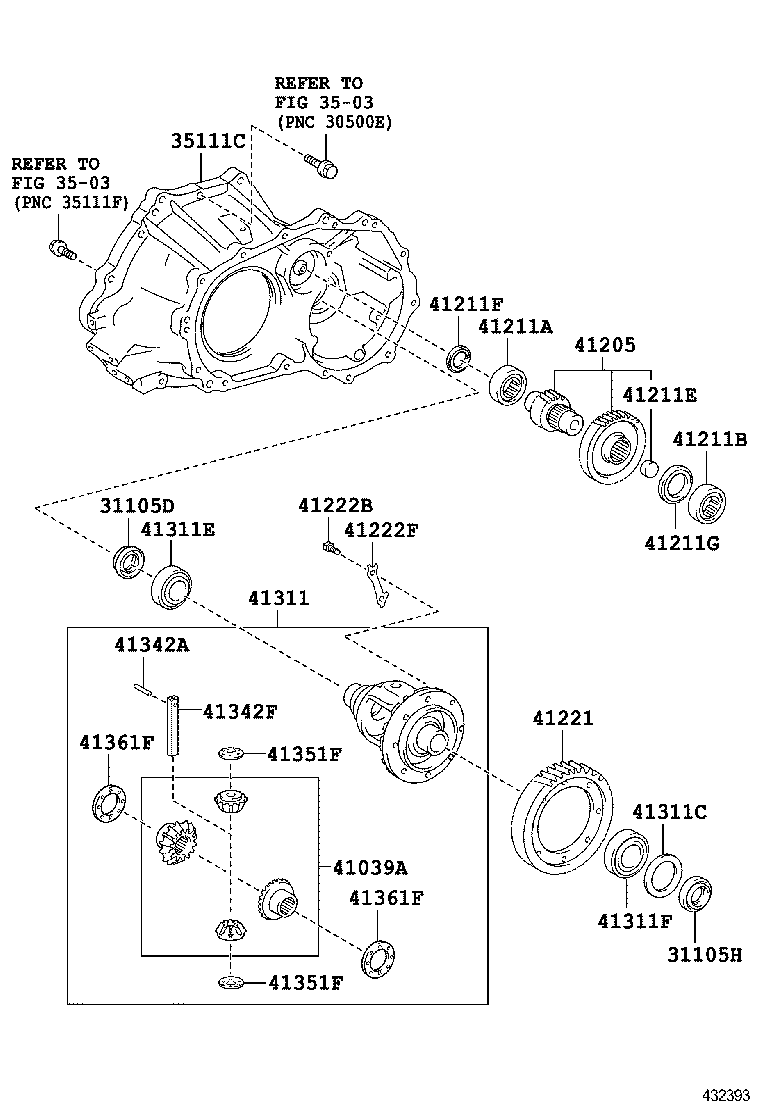  MATRIX |  FRONT AXLE HOUSING DIFFERENTIAL