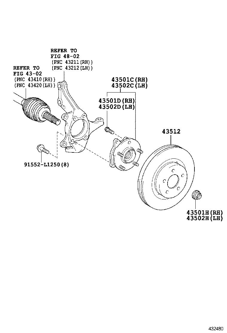  PRIUS V |  FRONT AXLE HUB