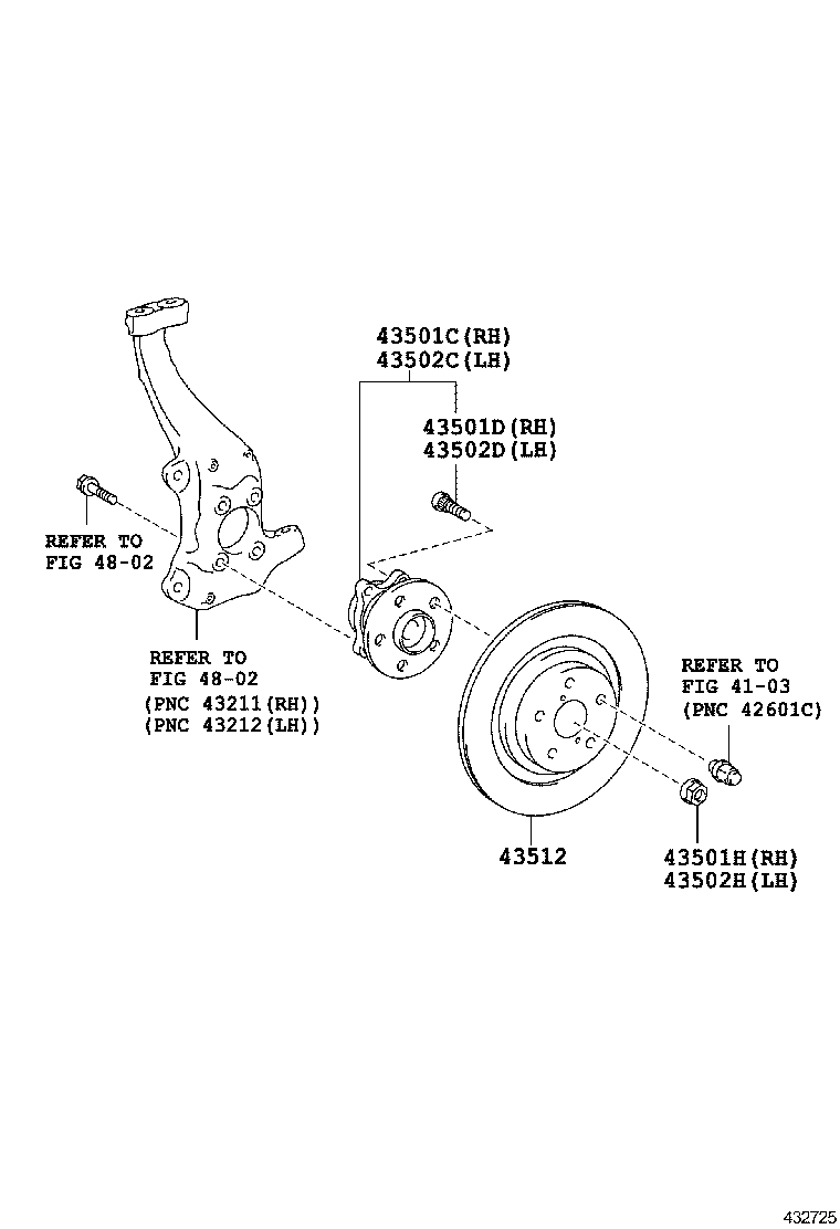  LS600HL |  FRONT AXLE HUB