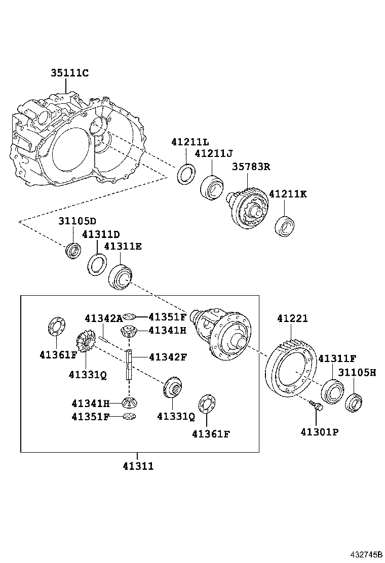  AVALON |  FRONT AXLE HOUSING DIFFERENTIAL