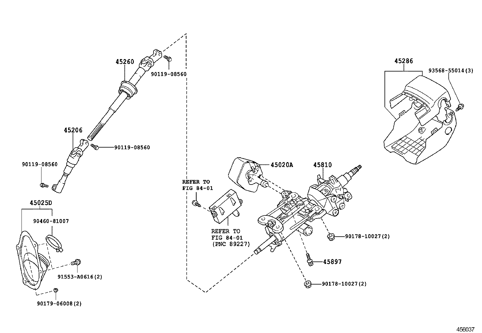  GS250 350 450H |  STEERING COLUMN SHAFT