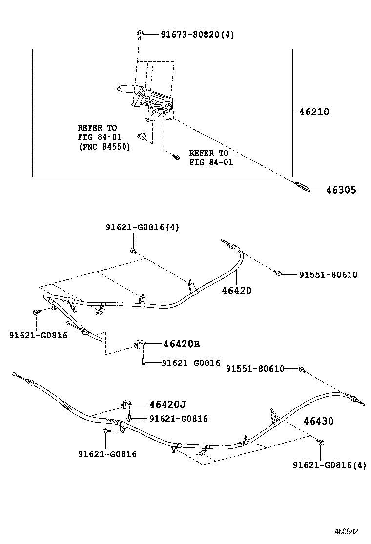  LX570 |  PARKING BRAKE CABLE