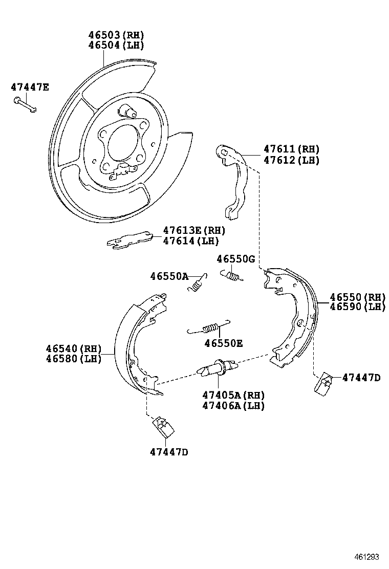  ES250 350 300H |  PARKING BRAKE CABLE