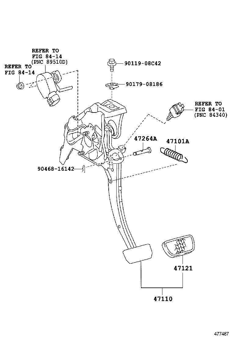  PRIUS V |  BRAKE PEDAL BRACKET