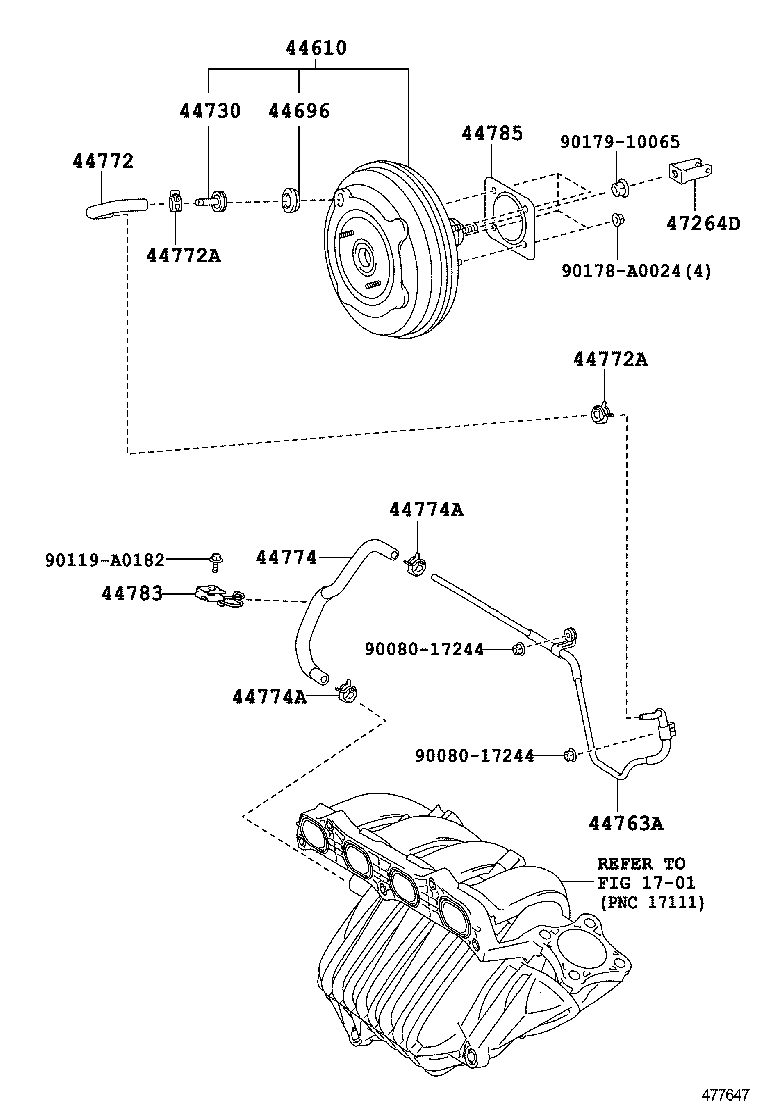  CAMRY |  BRAKE BOOSTER VACUUM TUBE