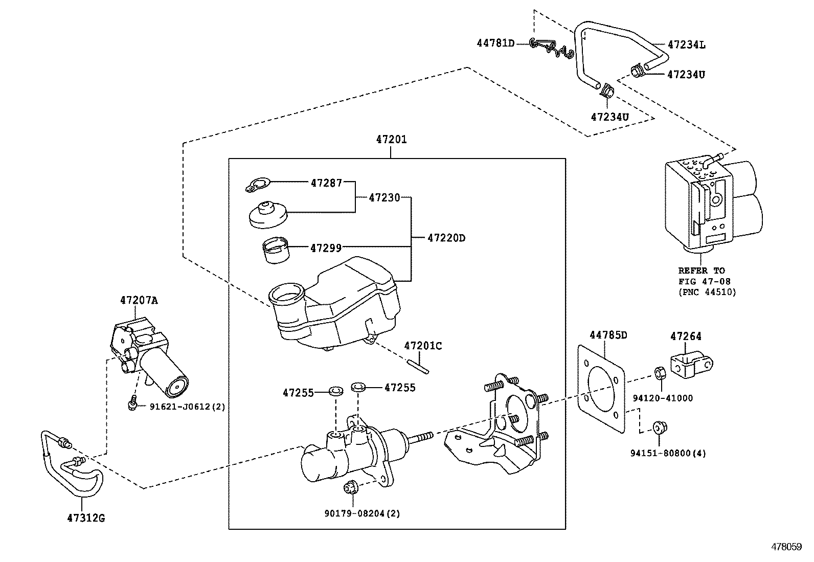  GS250 350 450H |  BRAKE MASTER CYLINDER