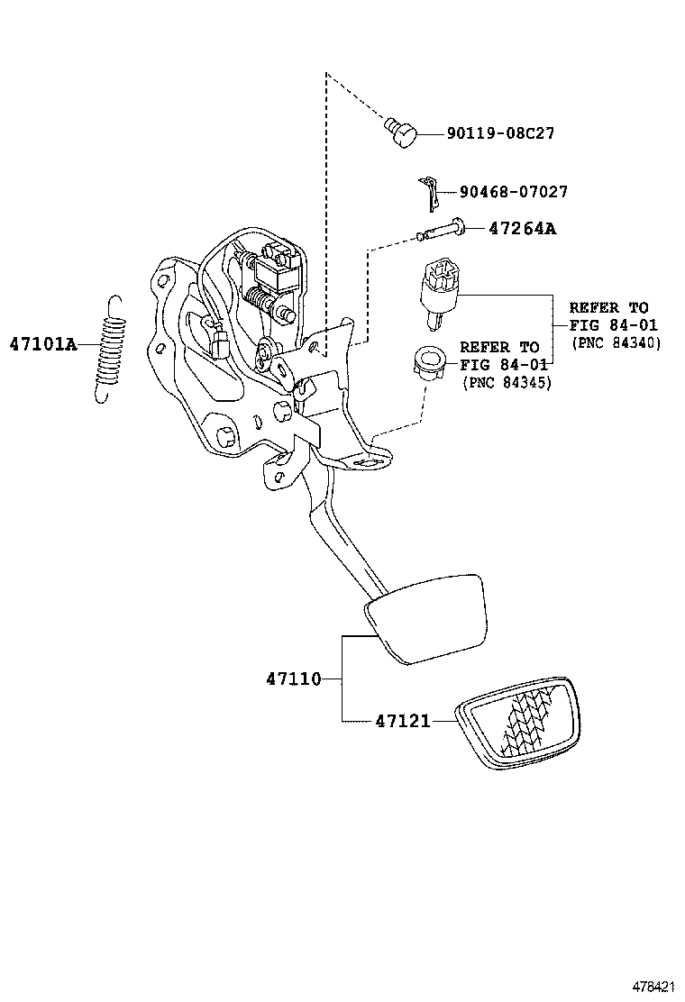  ES250 350 300H |  BRAKE PEDAL BRACKET