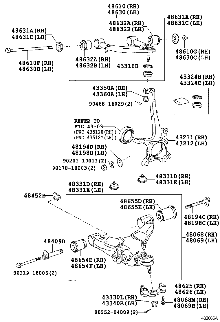  LX570 |  FRONT AXLE ARM STEERING KNUCKLE