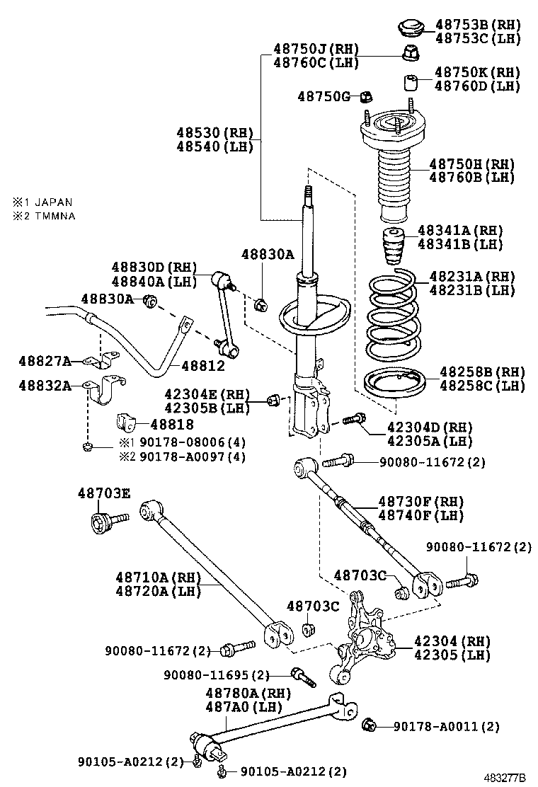  CAMRY HYBRID |  REAR SPRING SHOCK ABSORBER