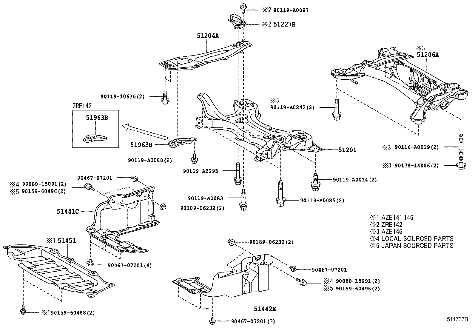  MATRIX |  SUSPENSION CROSSMEMBER UNDER COVER