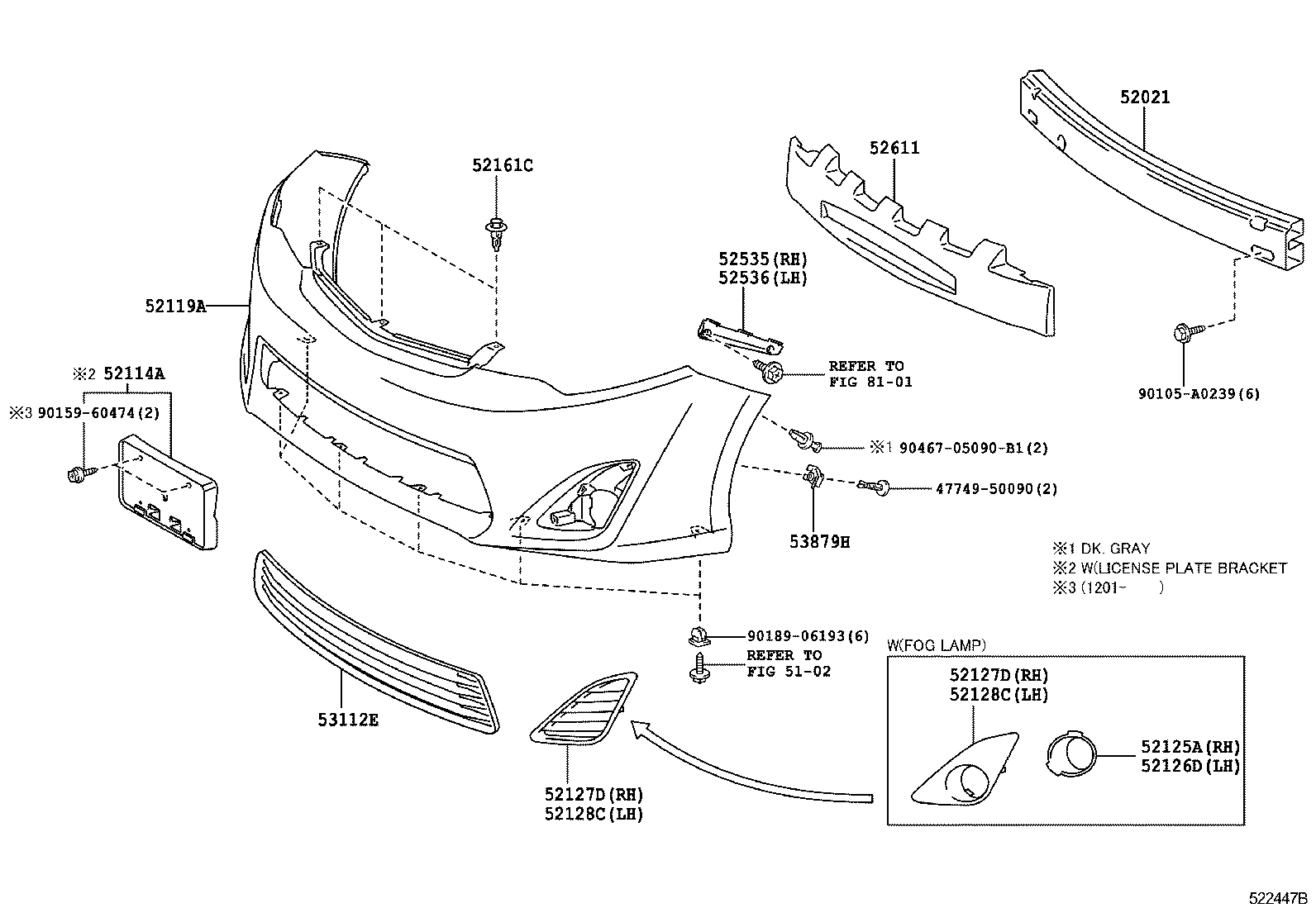  CAMRY |  FRONT BUMPER BUMPER STAY