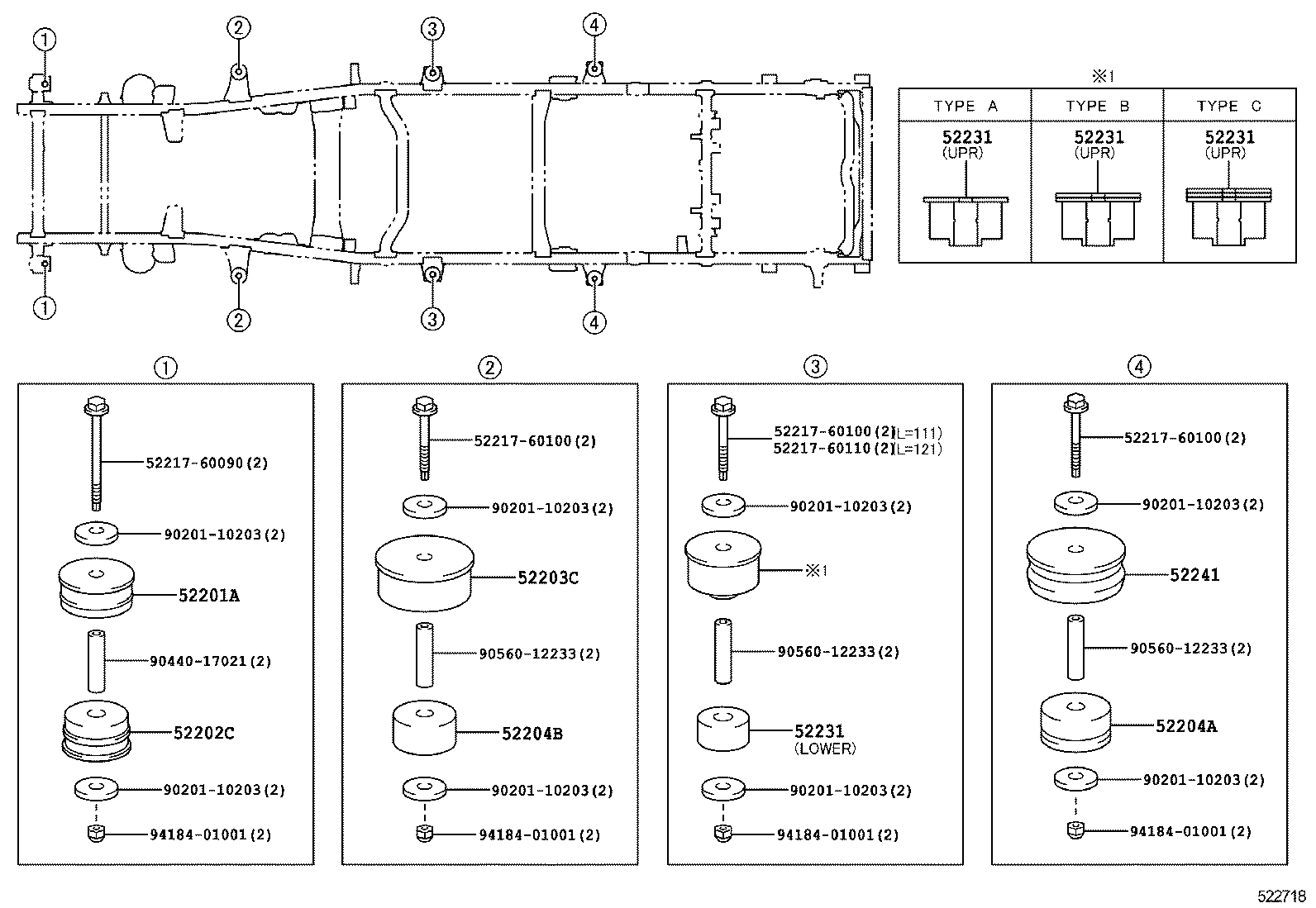  LAND CRUISER 70 |  CAB MOUNTING BODY MOUNTING