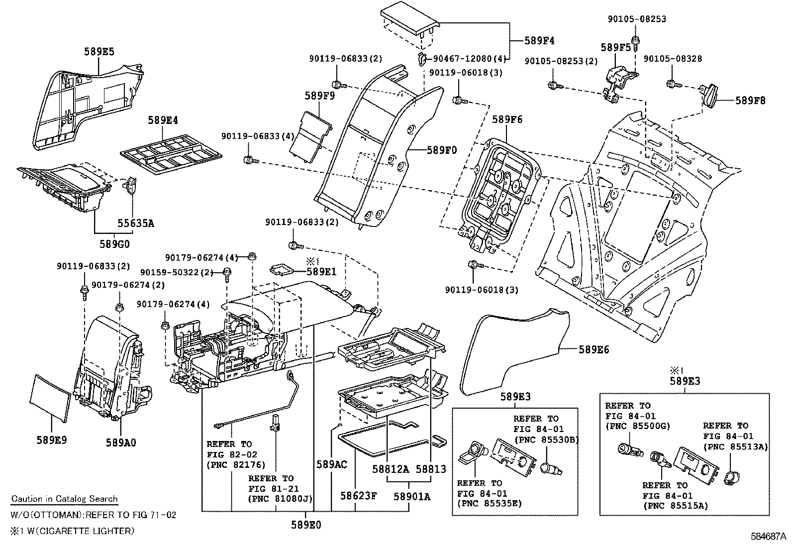  LS600HL |  CONSOLE BOX BRACKET