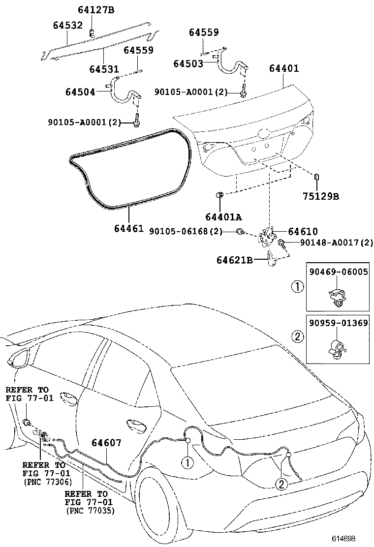  COROLLA |  LUGGAGE COMPARTMENT DOOR LOCK