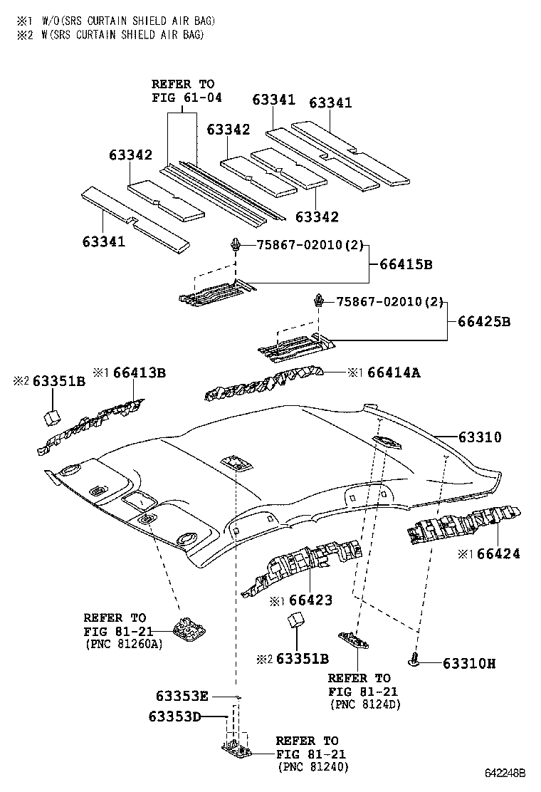  MATRIX |  ROOF HEADLINING SILENCER PAD