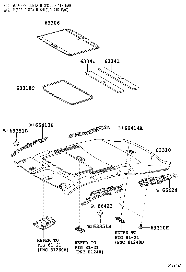  MATRIX |  ROOF HEADLINING SILENCER PAD