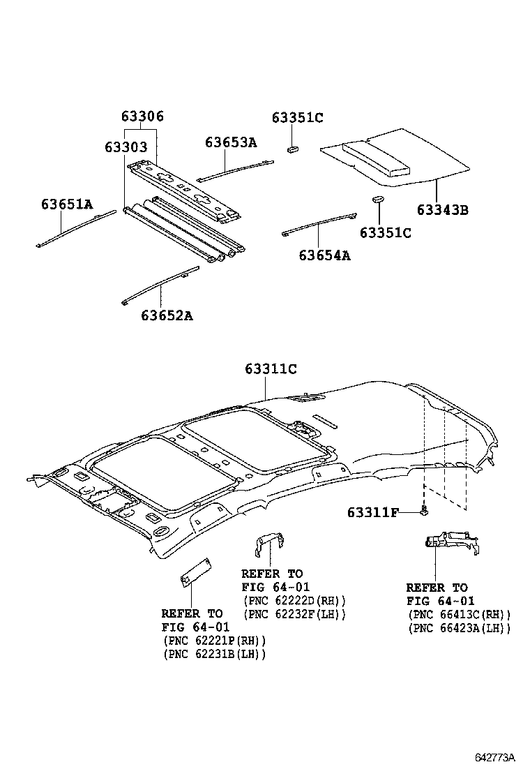  PRIUS V |  ROOF HEADLINING SILENCER PAD