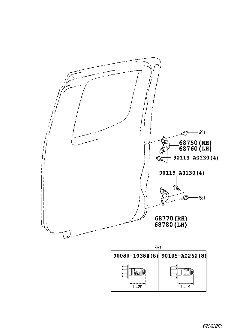  TACOMA |  REAR DOOR WINDOW REGULATOR HINGE