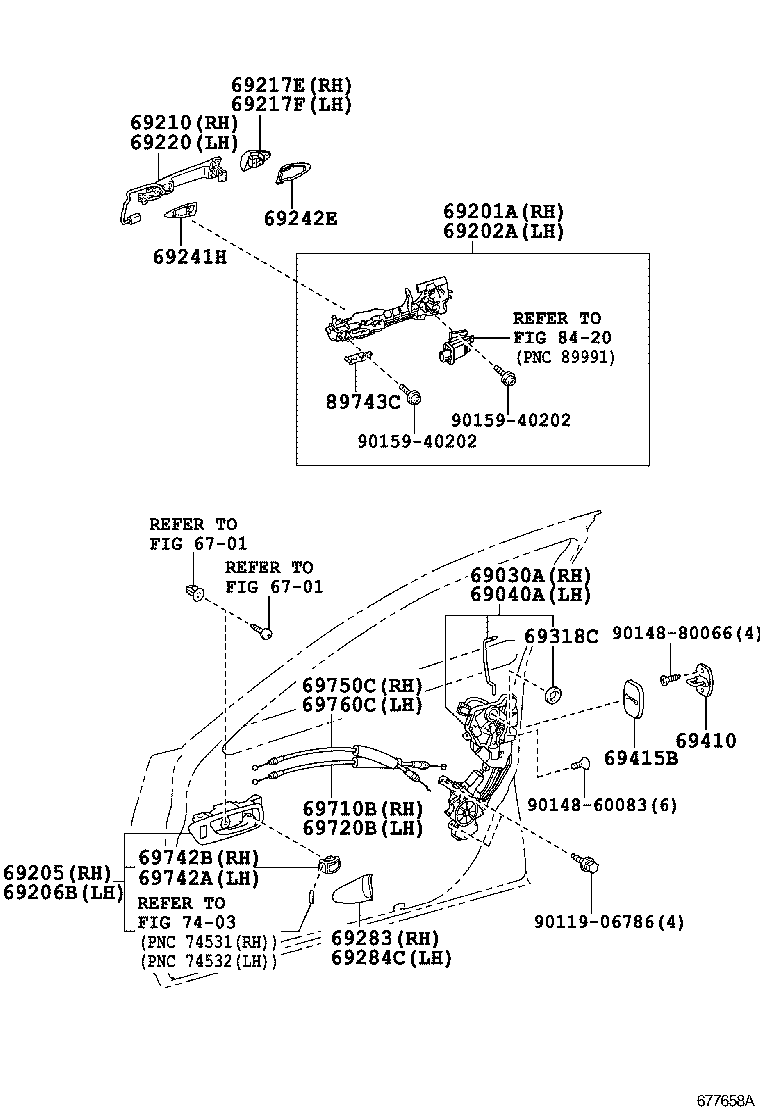  LS600HL |  FRONT DOOR LOCK HANDLE