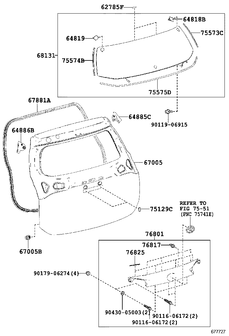  RAV4 JPP |  BACK DOOR PANEL GLASS