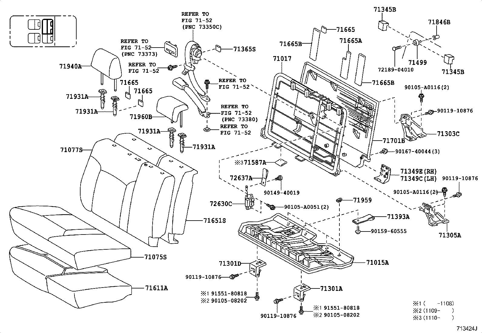  TACOMA |  SEAT SEAT TRACK