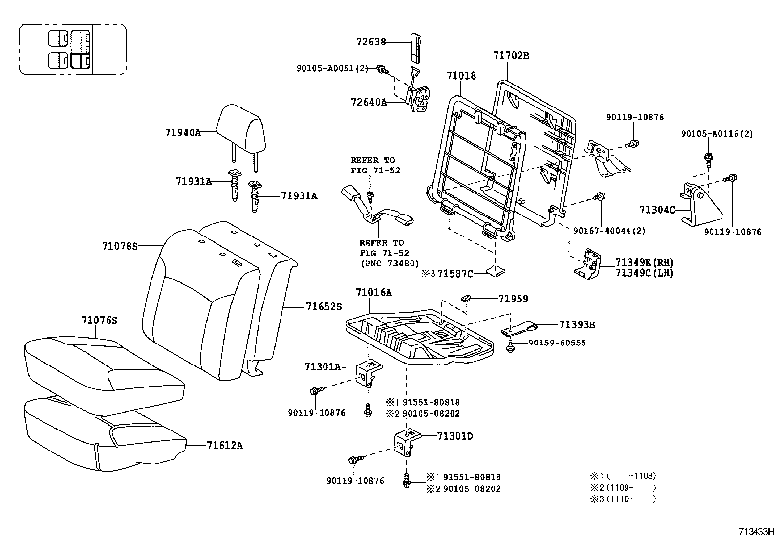  TACOMA |  SEAT SEAT TRACK