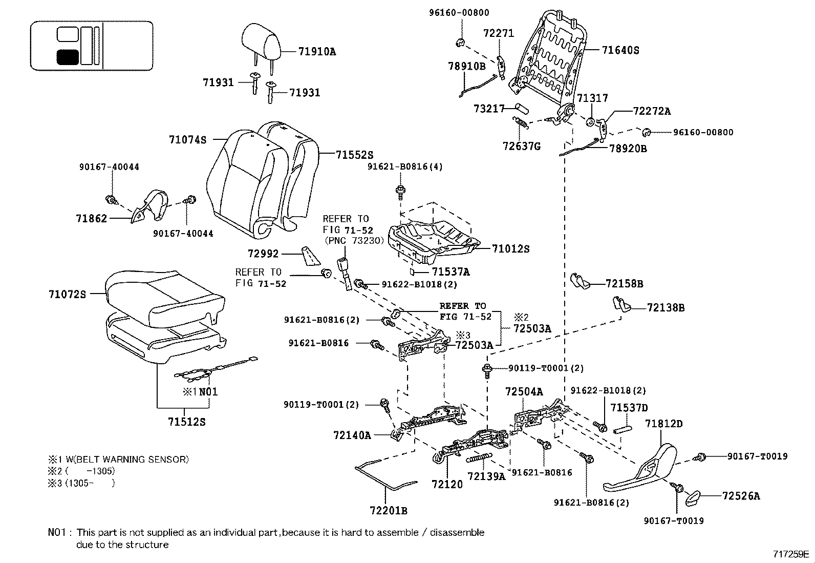  HILUX |  SEAT SEAT TRACK