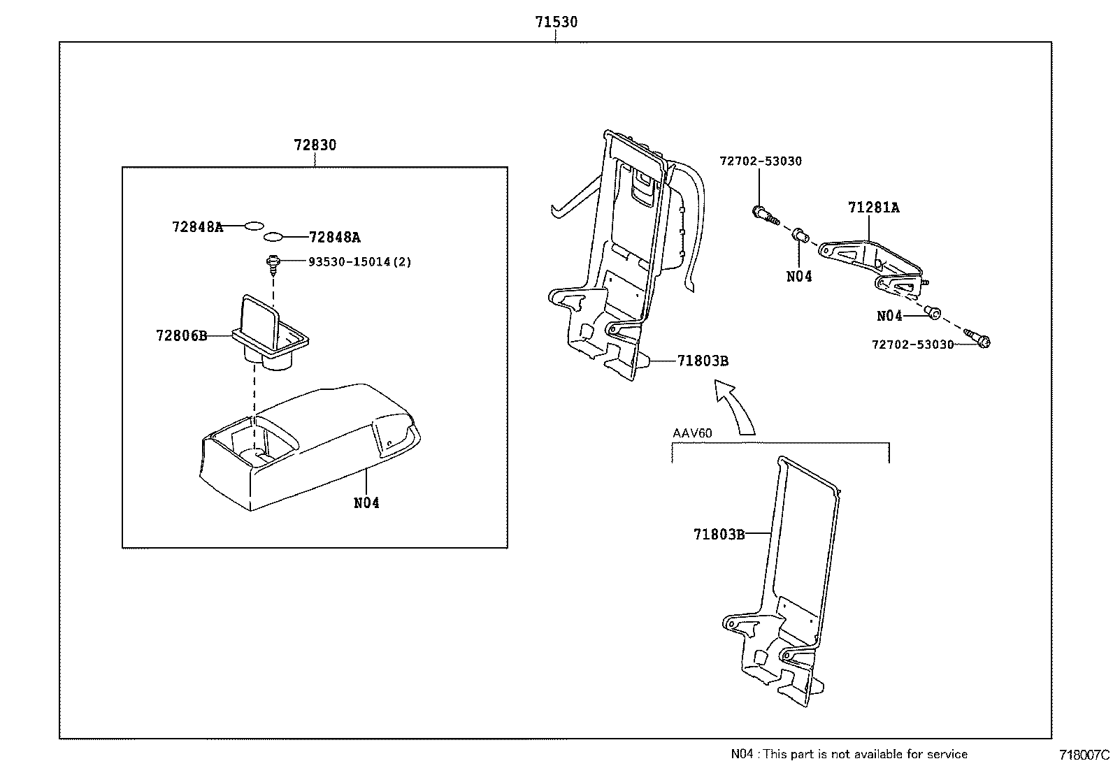  ES250 350 300H |  REAR SEAT SEAT TRACK