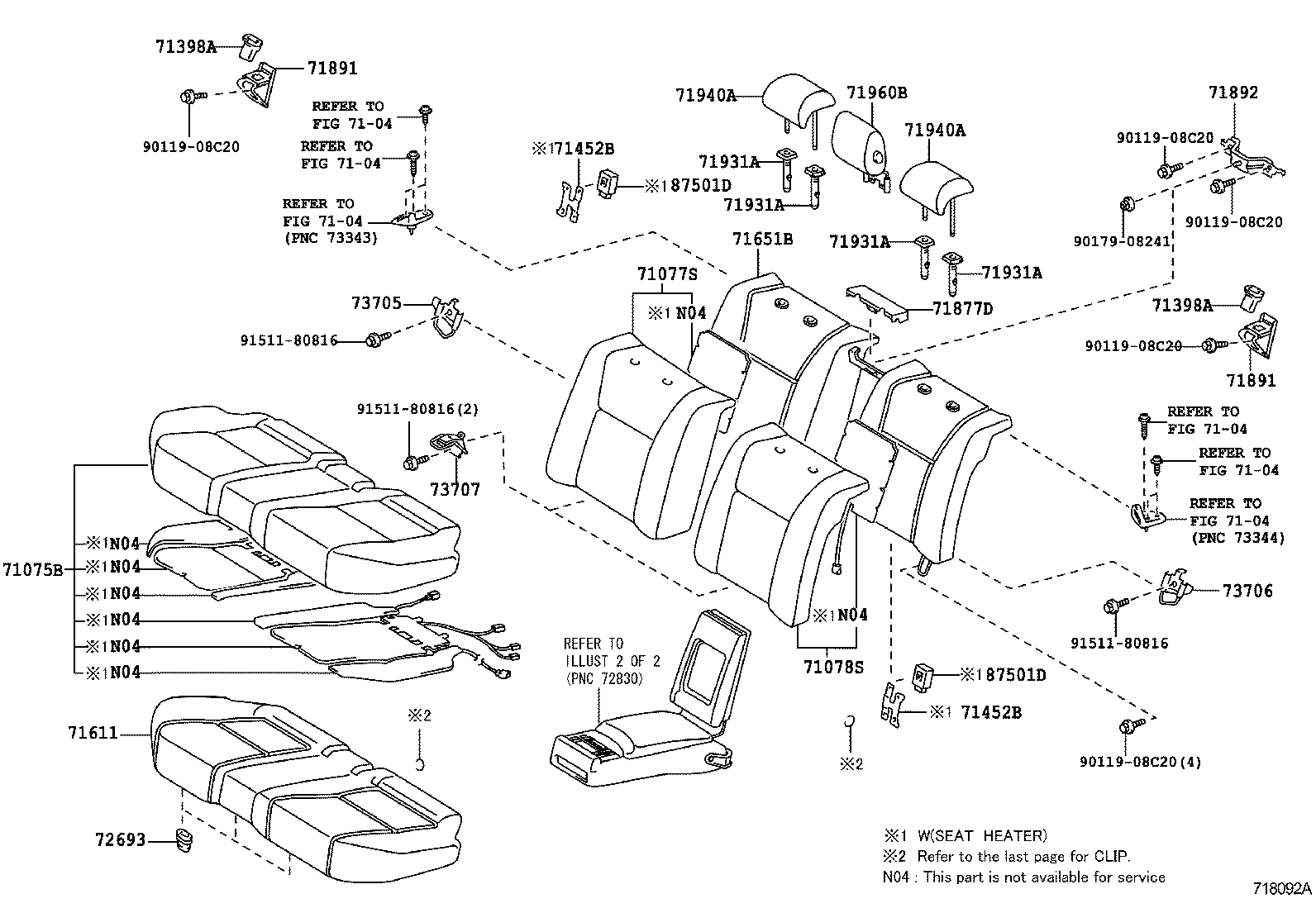  LS460 460L |  REAR SEAT SEAT TRACK