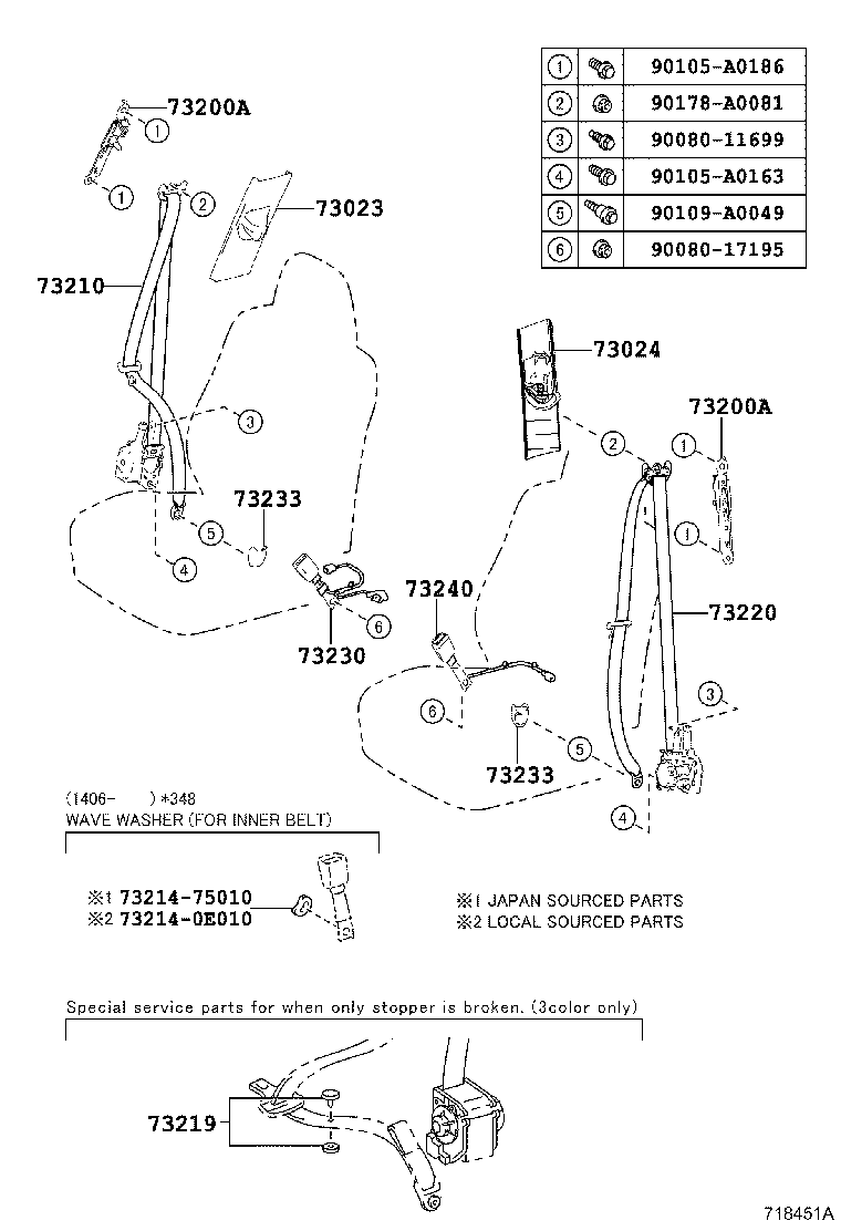  COROLLA |  SEAT BELT CHILD RESTRAINT SEAT