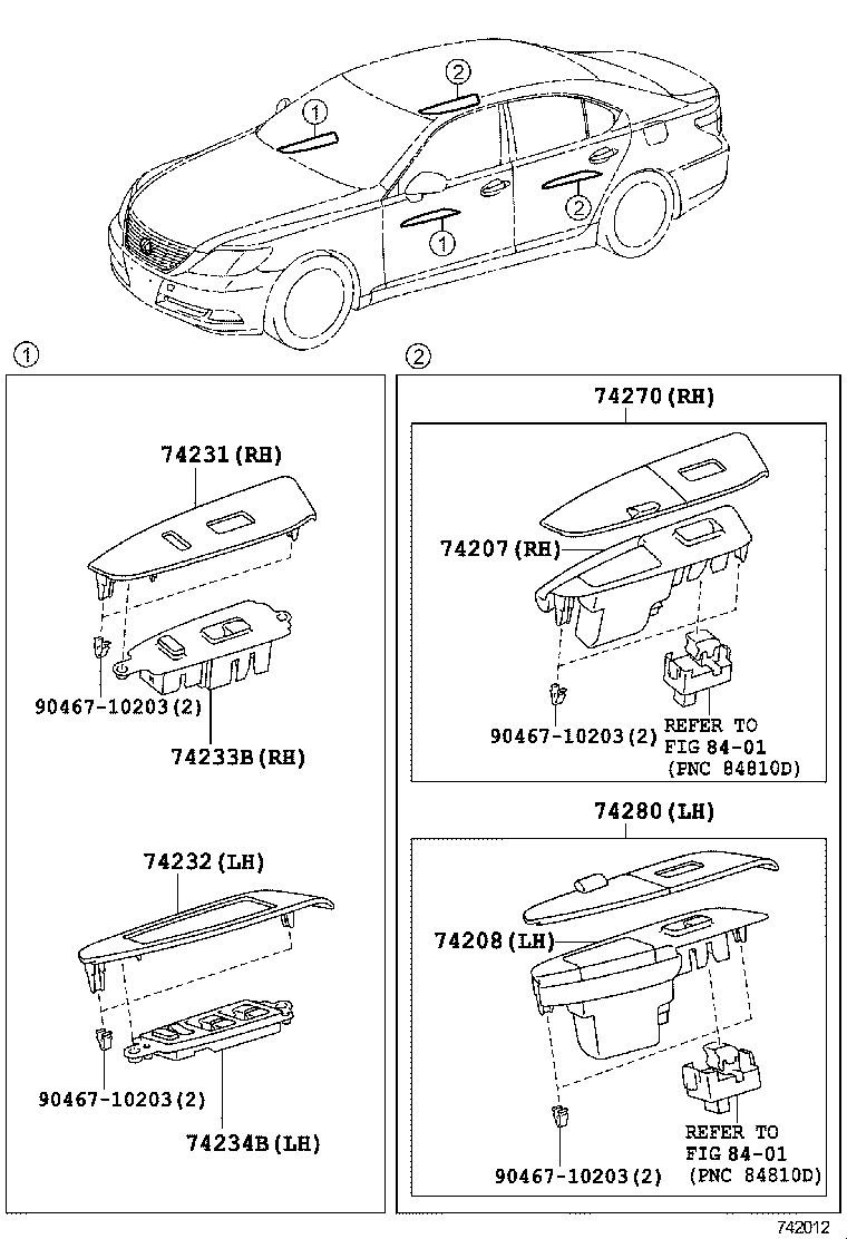  LS460 460L |  ARMREST VISOR