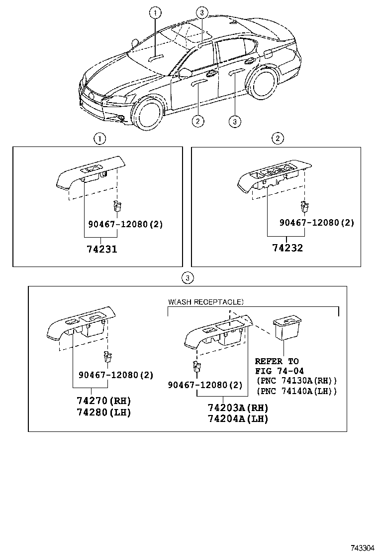  GS250 350 450H |  ARMREST VISOR